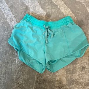 Teal Lululemon hotty hot shorts